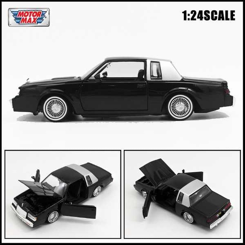 1/24 箱入り ミニカー 1987 BUICK REGAL GET LOW ブラック ビュイック リーガル ゲット ロー アメ車 ローライダー  モーターマックス Lowrider MOTOR MAX | LINEショッピング