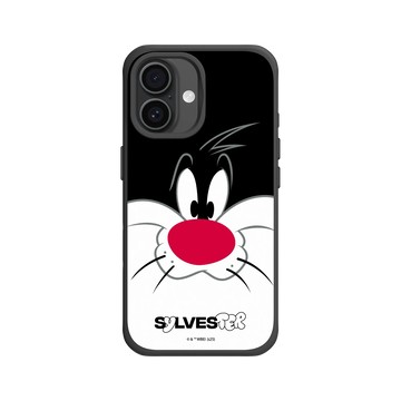 iPhone 16 SolidX 黑 - 樂一通 Looney Tunes - 大臉傻大貓