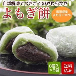 よもぎ餅 40個入 (8個入×5袋) 手作り 防腐剤不使用 あん餅雑煮 福岡県産 冷凍便