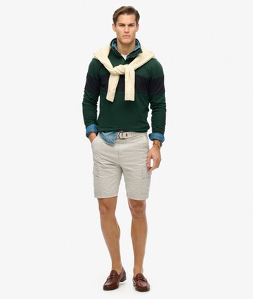 Superdry Men's Heavy Cargo Shorts Cream Size: 32