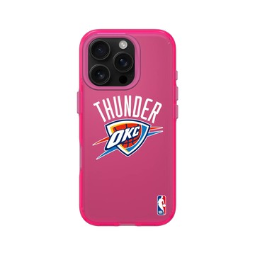 iPhone 16 Pro Clear 粉漾桃 - NBA - Logo-奧克拉荷馬市雷霆 Oklahoma City Thunder - Light