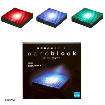 【LETGO】現貨 正版公司貨 Nanoblock 日本河田積木 NB-011 發光底座 三色 LED 可變色