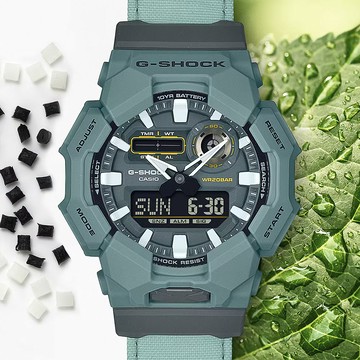 CASIO 卡西歐 G-SHOCK 天然染料 10年電力雙顯手錶 學生錶 GA-010CE-2A