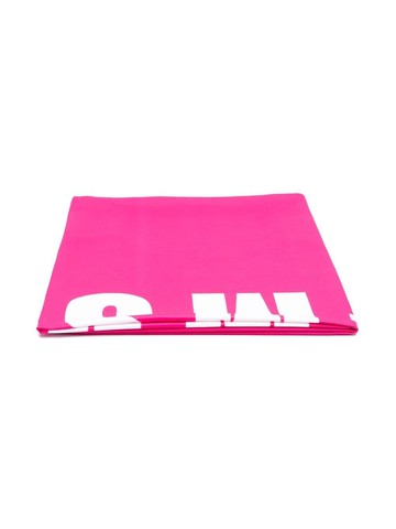 MSGM Kids - logo-print towel - kids - Polyester - One Size - Pink