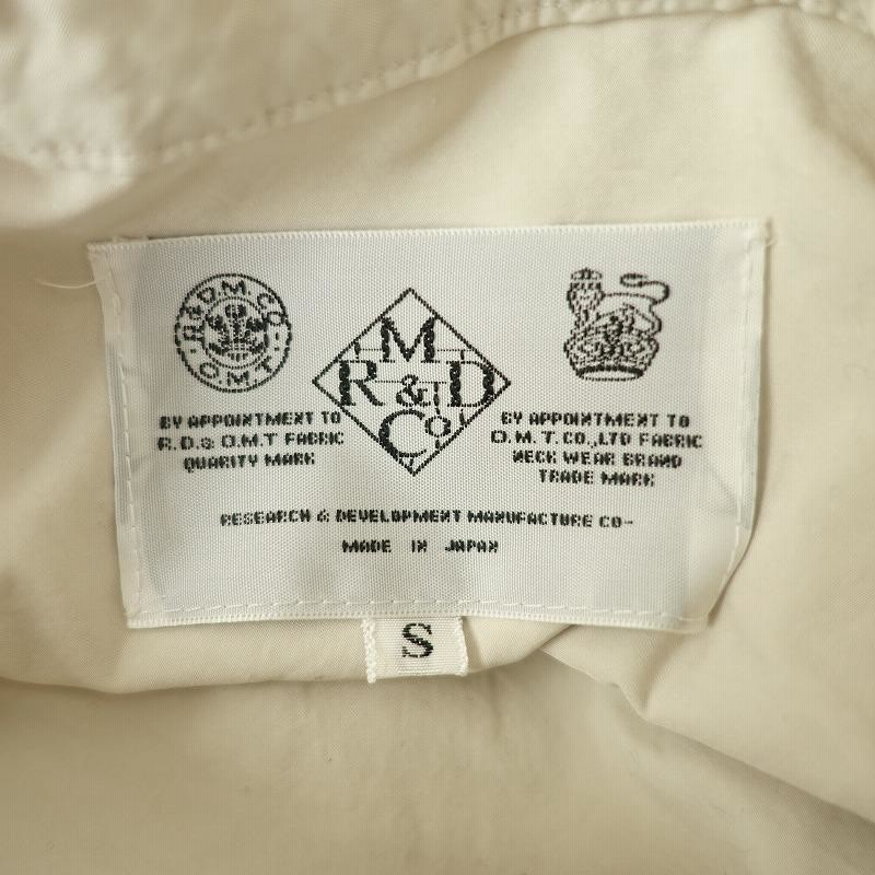 R&D.M.Co. オールドマンズテーラー　 ホワイト刺繍入りチュニック オールドマンズテーラー R&D.M.Co- *バンドカラーシャツ