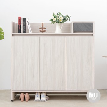 沐家具 mufurniture 台灣製造 Madril 白榆木4尺鞋櫃/玄關收納