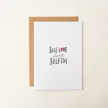 先愛自己 手寫卡 萬用卡 空白卡 對折卡 生日卡片 禮品卡 祝福卡