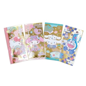小禮堂 Sanrio 三麗鷗 哆啦A夢 直式燙金紅包袋2入組 (4款隨機出貨) Kitty 美樂蒂 大耳狗
