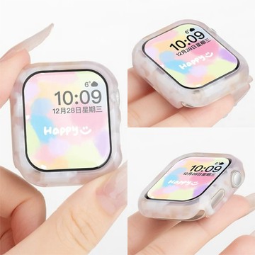 樹脂邊框錶殼 適用 Apple Watch 蘋果手錶錶殼 S11 錶框 S10/9/8/7 SE 46mm 防摔保護殼
