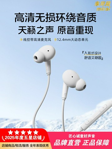 【電競降噪】有線耳機 Type-C耳機 入耳式耳機 遊戲耳機 電腦耳機 帶麥克風 3.5mm圓孔 雙接口兼容 臺式筆記本手機通用