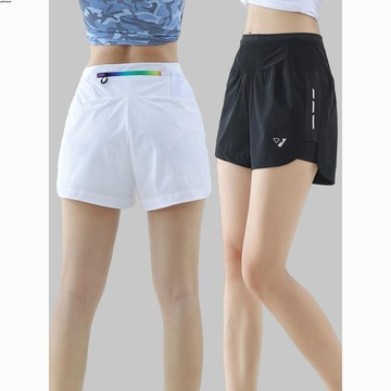 【🔥女速乾跑步運動褲】多口袋冰絲速乾運動短褲 女 夏季薄款 瑜伽防走光 高檔跑步健身三分褲 健身短褲 女運動短褲 速乾短