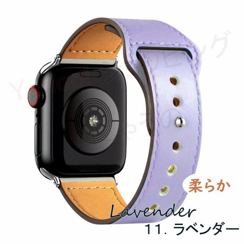 SALE／76%OFF】 Apple Watch レザー バンド 42 44 45 ネイビー