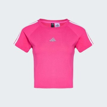 Adidas 愛迪達 Dce Baby Tee KS0278 女 T恤 運動上衣 休閒短袖 粉紅 亞版 短版