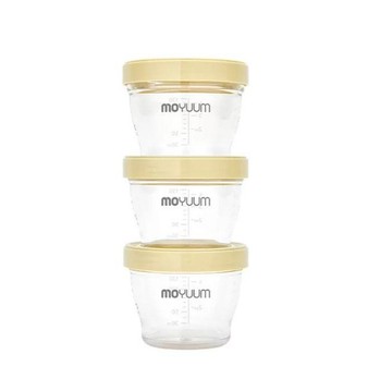 韓國MOYUUM TRITAN多功能食品儲存罐3入130ml (8809926450799奶油黃) 390元