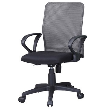 《C&B》凱維絲3M表布時尚網背扶手電腦椅沉穩灰