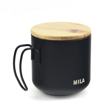 MILA 竹蓋刻度露營杯 360ml