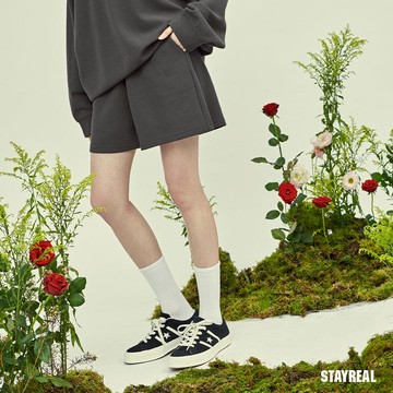 STAYREAL LOVE MORE華夫格棉短褲