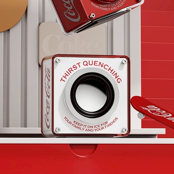 【Coca-cola】可口可樂 輕量高音質藍芽小方盒便攜音響 A01