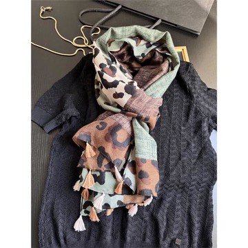 2025新款圍巾女春秋百搭韓版格子文藝棉麻時尚披肩防風薄紗巾冬季