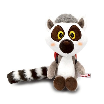 六福莊x六福村 環尾狐猴背包裝玩偶25cm 官方直營