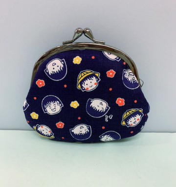 【震撼精品百貨】CHIBI MARUKO CHAN_櫻桃小丸子~小丸子零錢包-和風滿版藍#57736
