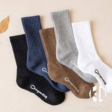 純棉襪子男秋冬季款毛巾底中筒襪加厚加絨保暖高筒全棉長筒襪長襪【聚物優品】