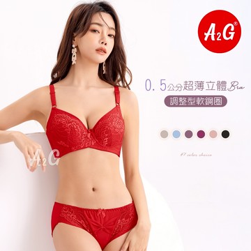 【A2G】隔日到貨【調整型內衣、軟鋼圈】台灣出貨 包覆集中 高脅邊 斜邊加高 細緻網紗  成套內衣褲 內衣 2026