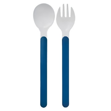 tak. 熊先生叉匙組  叉(14 × 2.7cm) + 匙(14 × 3mm)  深藍色  1組