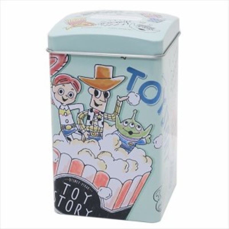 ◇トイストーリー BOX缶バンク (ディズニー）貯金箱、 おしゃれ 貯蓄