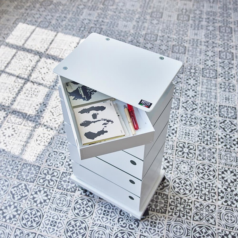 ファイルラック イタリア アイアン DOTTUS レターケース キャスター付