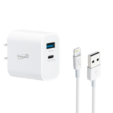 E-books B79 20W PD+QC3.0快速充電器  白色  1組