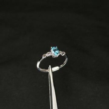 菩薩指定款 | 藍磷灰石 珠寶級 無限 平衡真實 寶石戒指 925純銀 活圍 HJ13-26