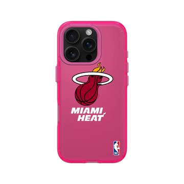 iPhone 16 Pro Clear 粉漾桃 - NBA - Logo-邁阿密熱火 Miami Heat - Light