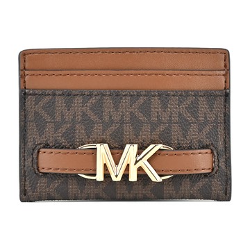 [平輸版] 【MICHAEL KORS】 REED 滿版造型卡片/名片夾(咖)真品平輸