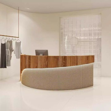 前台 收銀台 接待台 櫃檯 展臺 免運 開立發票 優選桌現代藤編公司大廳前臺接待酒店養K生館收銀臺服務中心咨詢