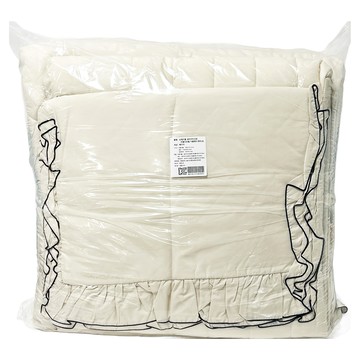 CHOUETTROOM 荷葉邊超細纖維床包組 米色  雙人棉被 180 x 215cm + 薄床墊 150 x 200cm + 枕套 50 x 70cm  1組  棉被+薄床墊+枕套