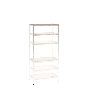 [客尊屋]粗管/沖孔/45x75x165hcm 白騎士沖孔 六層架白騎士