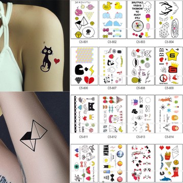 熱門卡通 可愛款 共2000款👑大邱紋身👑【T08C】DaQie 防水 紋身貼紙刺青貼紙紋身貼刺青貼T08