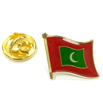 【A-ONE】Maldives馬爾地夫國徽胸章 金屬別針 國徽胸徽 金屬飾品 國徽配飾 出國 辨識_廠商直送