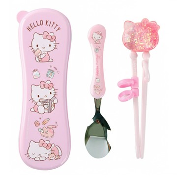 Sanrio 凱蒂貓 HelloKitty 兒童餐具3件組