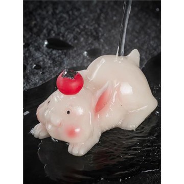 輕奢瀧沶變色玉兔茶寵鴻運當頭迷你送禮配件創意茶具小巧客廳可養