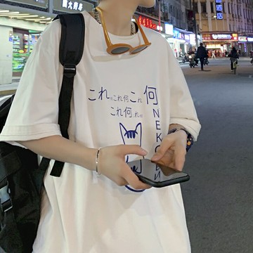 vintage高克重磅精梳棉短袖t恤男ins潮牌潮流半袖oversize五分袖