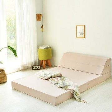 nagada 四段折疊式沙發床 單人  淺米色