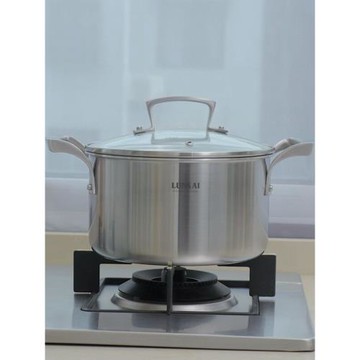 美國訂單304不銹鋼湯鍋煮粥煲加厚燉鍋家用蒸包子鍋24cm煮面鍋