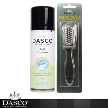 【鞋之潔】英國伯爵DASCO 複合清潔保養噴劑200ml+多功能麂皮刷