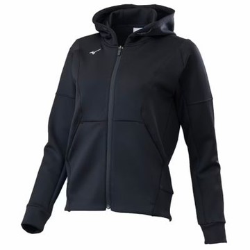 MIZUNO 美津濃 外套 女 運動連帽外套 抗紫外線 黑 32TCC73109