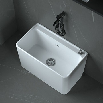 陽臺洗拖把池家用衛生間大號一體陶瓷拖布池墩布池落地式小號槽池