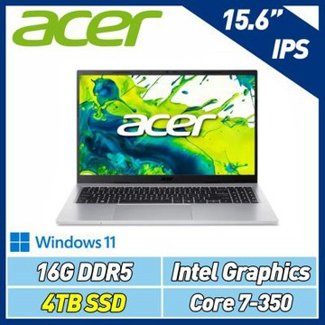 ACER 宏碁 Aspire Go AG15-I51P-74LC 15.6吋輕薄特仕筆電(Core 7-350/16G/4TB SSD/Win11)