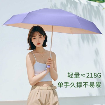 🚀桃園發出🚀 黑膠防曬迷你膠囊五折傘黑膠折疊口袋傘女太陽傘遮陽晴雨傘廣告傘