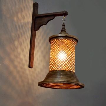 東南亞壁燈 泰國手工竹編燈 會所酒店過道復古裝飾壁燈燈具燈飾